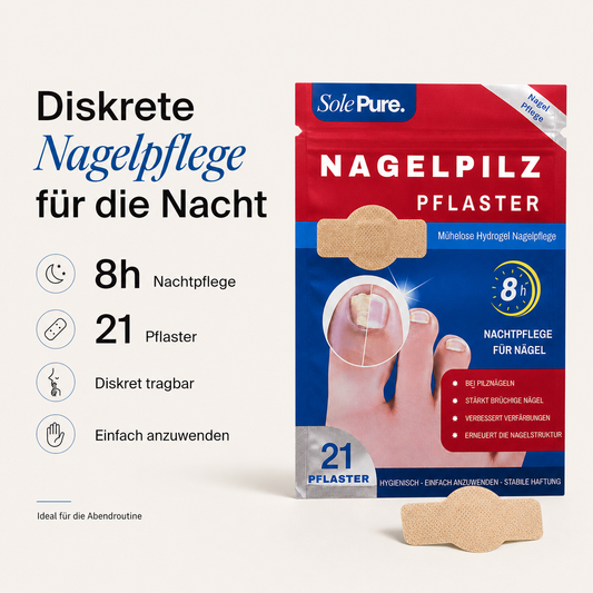 SolePure™ Nagelpilz Pflaster — 8h Nachtpflege