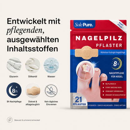 SolePure™ Nagelpilz Pflaster — 8h Nachtpflege