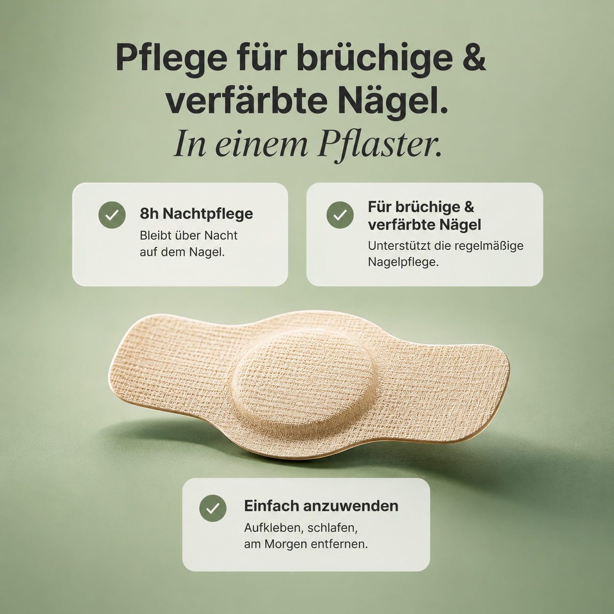 SolePure™ Nagelpilz Pflaster — 8h Nachtpflege